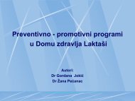 Preventivno - promotivni programi u Domu zdravlja ... - Fondacija fami