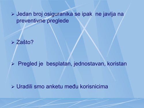 Preventivno - promotivni programi u Domu zdravlja ... - Fondacija fami