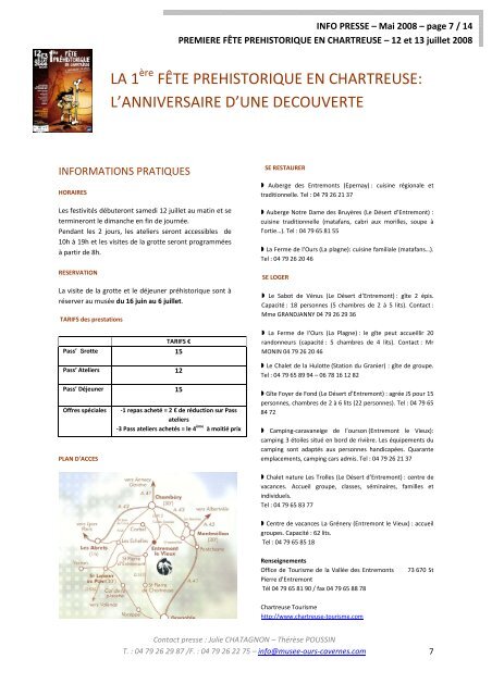 Dossier presse - MusÃ©e de l'Ours des Cavernes en Chartreuse