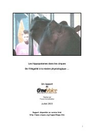 Les hippopotames dans les cirques De l'illÃ©galitÃ© Ã  la ... - Code Animal