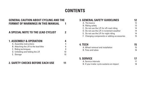 TRAILER BIKE MANUAL