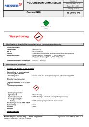 MSDS CLP DPD Gourmet N70 NL - Messer