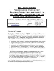 The Annual Action Plan Substantial Amendment - City of Pontiac