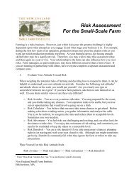 Risk Assessment For the Small-Scale Farm