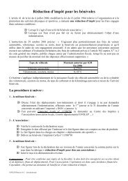 Réduction d'impôt pour les bénévoles