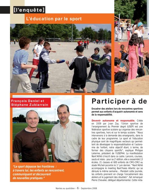 L'éducation par le sport - USEP Loire-Atlantique