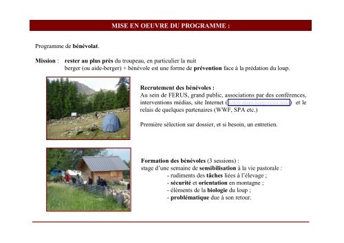 Bilan et perspectives du programme pastoraLoup - Ferus