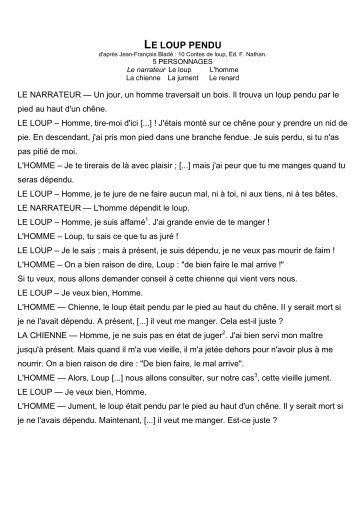 Le loup pendu - Pedagogite