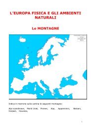 l'europa fisica e gli ambienti naturali - Tanti mondi una comunitÃ 