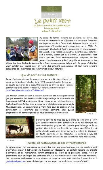 Lire l'article du printemps 2010 en format PDF - La fiducie fonciÃ¨re ...