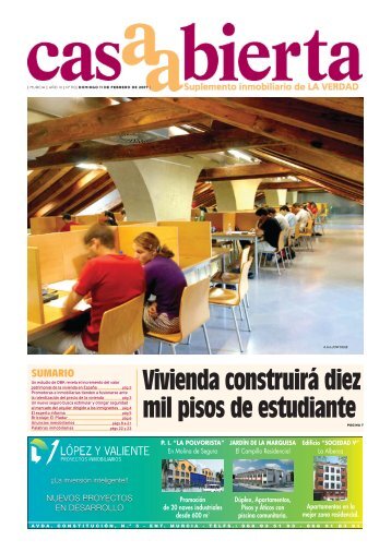 Vivienda construirÃ¡ diez mil pisos de estudiante - laverdad.es