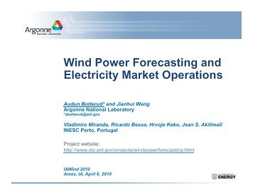 Wind Power Forecasting and Electricity Market Operations