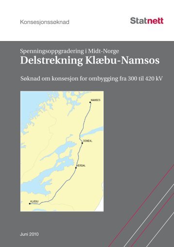 Delstrekning KlÃ¦bu-Namsos - Statnett