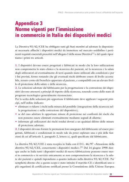 Revisione sistematica sulle protesi d'anca: affidabilitÃ  ... - SNLG-ISS