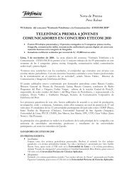 nota de prensa - Telefonica en Peru