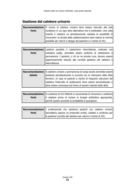 Infezioni delle vie urinarie nell'adulto - SNLG-ISS