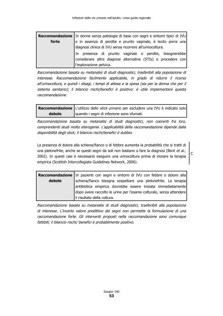 Infezioni delle vie urinarie nell'adulto - SNLG-ISS