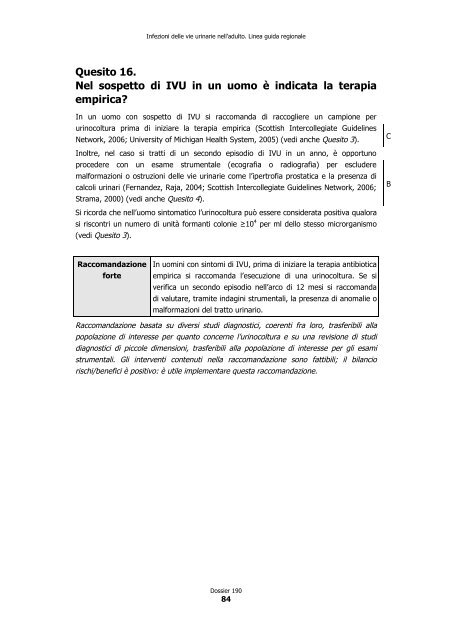 Infezioni delle vie urinarie nell'adulto - SNLG-ISS