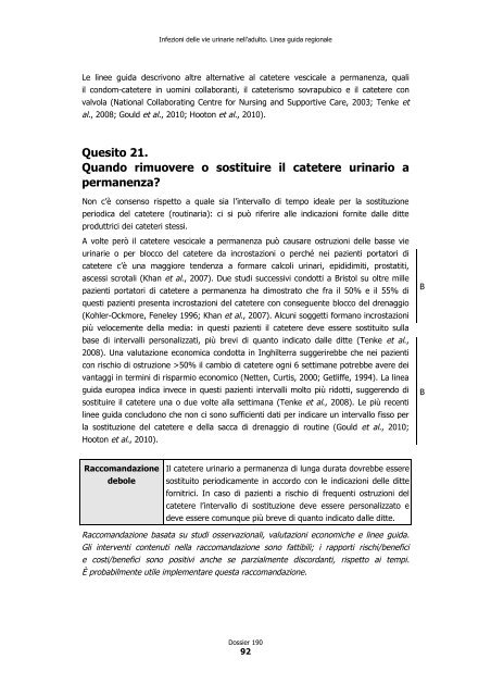 Infezioni delle vie urinarie nell'adulto - SNLG-ISS