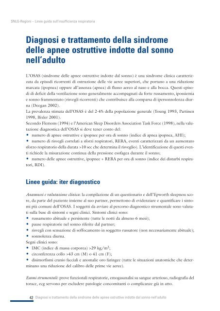 Linee guida sull'insufficienza respiratoria - SNLG-ISS