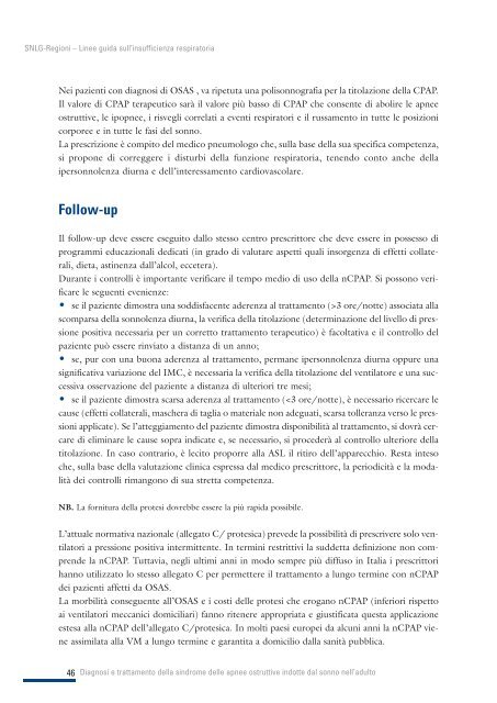 Linee guida sull'insufficienza respiratoria - SNLG-ISS