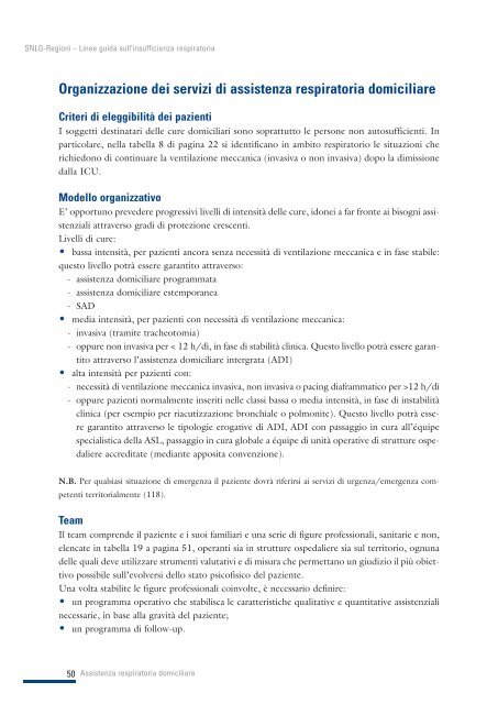 Linee guida sull'insufficienza respiratoria - SNLG-ISS