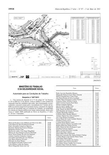 19518 ministÃ©rio do trabalho e da solidariedade social - DiÃ¡rio da ...