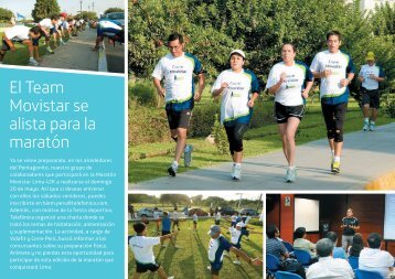 El Team Movistar se alista para la maratón - Telefonica en Peru