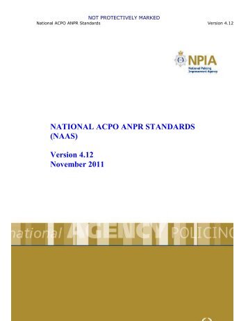 National ACPO ANPR Standards (NAAS)