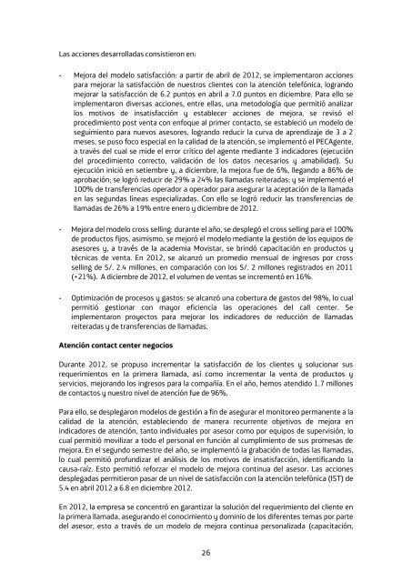 Memoria Anual 2012 Telefónica del Perú S.A.A. - Bolsa de Valores ...