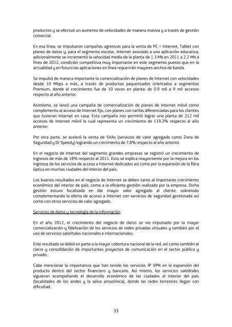 Memoria Anual 2012 Telefónica del Perú S.A.A. - Bolsa de Valores ...