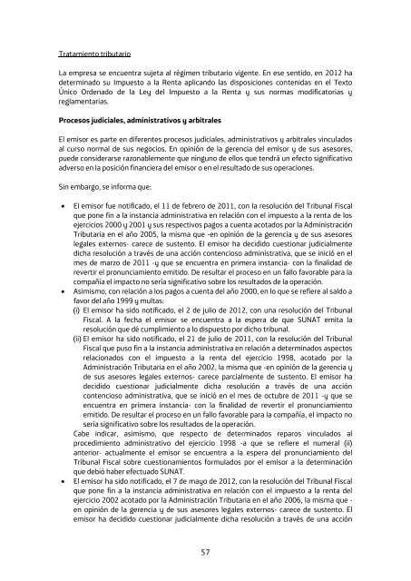 Memoria Anual 2012 Telefónica del Perú S.A.A. - Bolsa de Valores ...