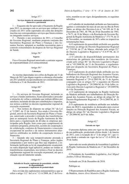 n.Âº 2/2011/M - Secretaria Regional do Plano e FinanÃ§as