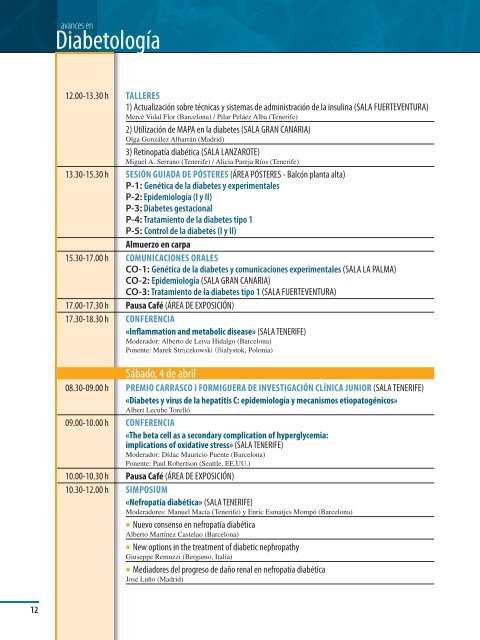 XX Congreso de la Sociedad EspaÃ±ola de Diabetes