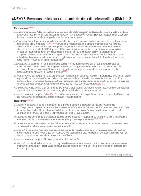 Protocolo diabetes mellitus tipo 2 - Sociedad EspaÃ±ola de Diabetes