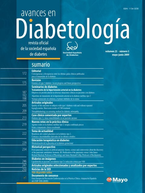 4002771 AVANCES 25-3.indb - Sociedad EspaÃ±ola de Diabetes