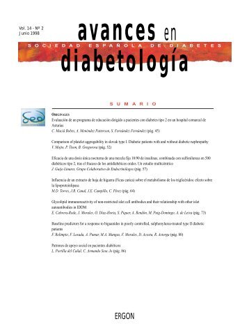 Avances en DiabetologÃ­a - Sociedad EspaÃ±ola de Diabetes