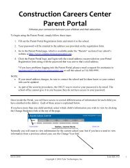 Parent Portal Instructions - Construction Careers Center