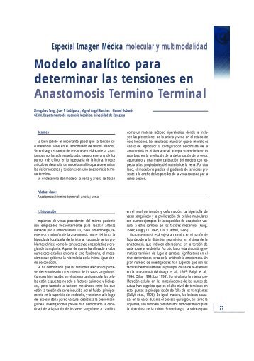 Modelo analÃ­tico para determinar las tensiones en Anastomosis ...