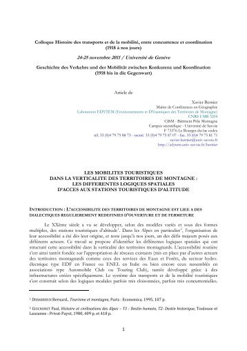 Article (PDF - 629 ko) - Edytem - UniversitÃ© de Savoie