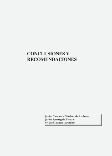 CONCLUSIONES Y RECOMENDACIONES