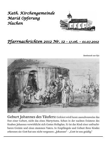 Pfarrnachrichten 2012 Nr. 12, 17.06. - 01.07.2012 - KOLPING