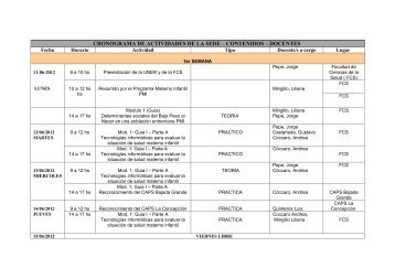 Agenda - Programa de Salud PÃºblica y Comunitaria CIEE y ...