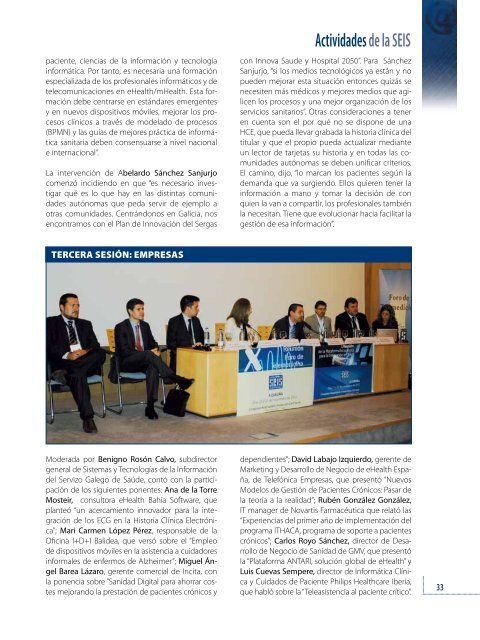 I+S_97 web.pdf - Sociedad EspaÃ±ola de InformÃ¡tica de la Salud