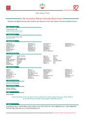 The Journal of Tehran University Heart Center