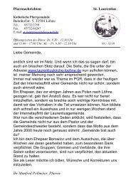 Pfarrnachrichten Nr.: 13/10 als PDF - laurentiuskirche-loehne.de