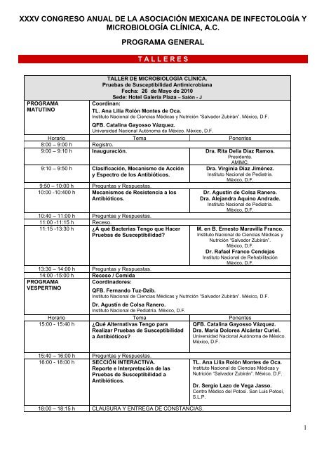 xxxv congreso anual de la asociación mexicana de infectología y ...