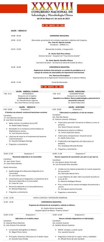 Programa - Asociación Mexicana de Infectología y Microbiología ...