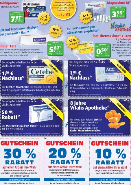 30 % 20 % 10 % - Vitalis Apotheke Bremen