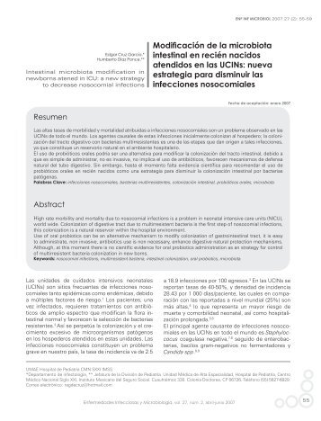 Modificación de la microbiota intestinal en recién nacidos atendidos ...